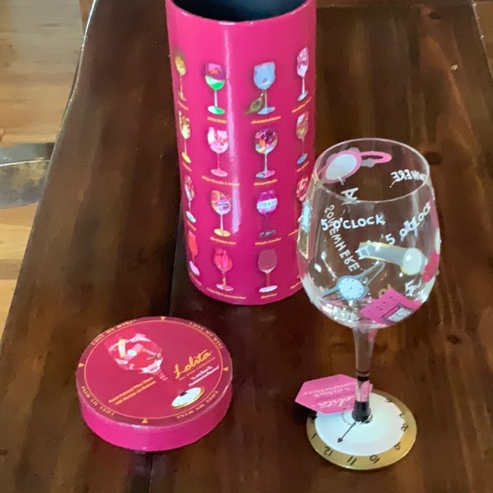 Lolita 5oClock somewhere wine glass!